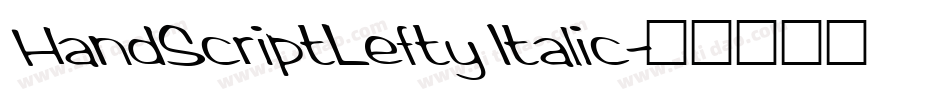 HandScriptLefty Italic字体转换